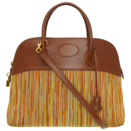 HERMES Handbag Boxcalf, Vibrato Noazette Bored 35 Women Used Authentic
