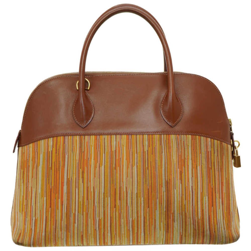 HERMES Handbag Boxcalf, Vibrato Noazette Bored 35 Women Used Authentic