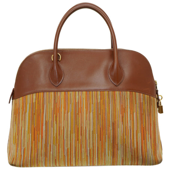 HERMES Handbag Boxcalf, Vibrato Noazette Bored 35 Women Used Authentic