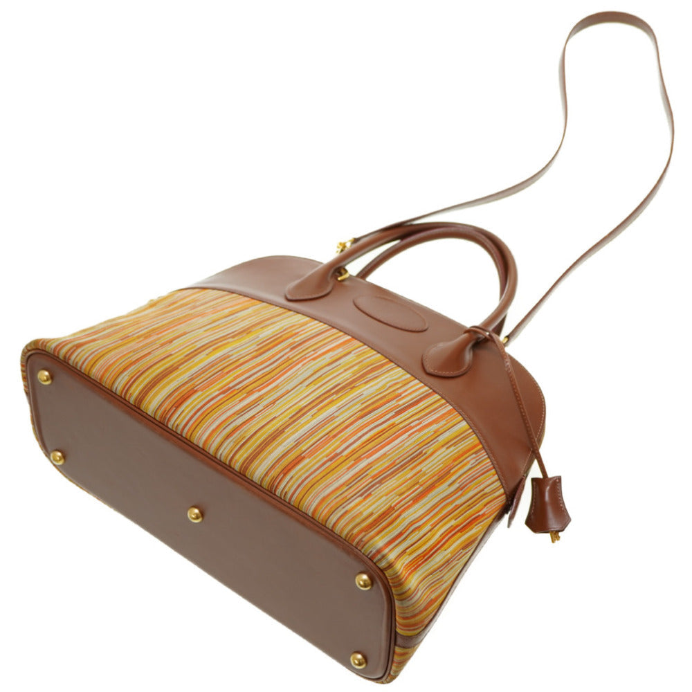 HERMES Handbag Boxcalf, Vibrato Noazette Bored 35 Women Used Authentic