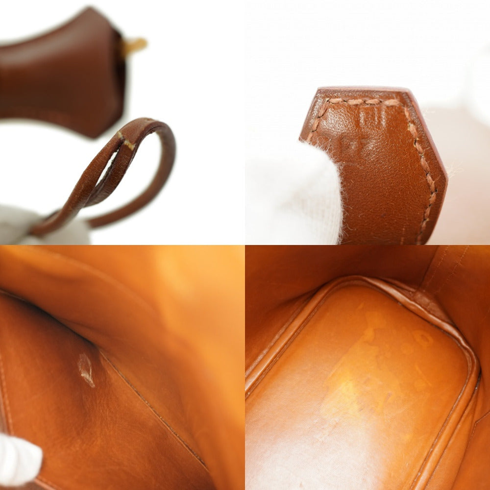 HERMES Handbag Boxcalf, Vibrato Noazette Bored 35 Women Used Authentic