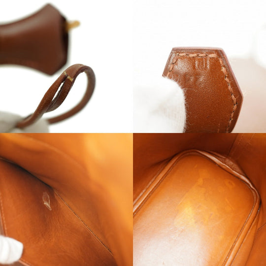 HERMES Handbag Boxcalf, Vibrato Noazette Bored 35 Women Used Authentic