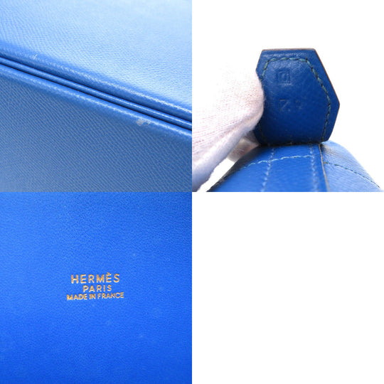 HERMES Handbag Courchevel Blue france Bored 35 unisex(Unisex) Used Authentic