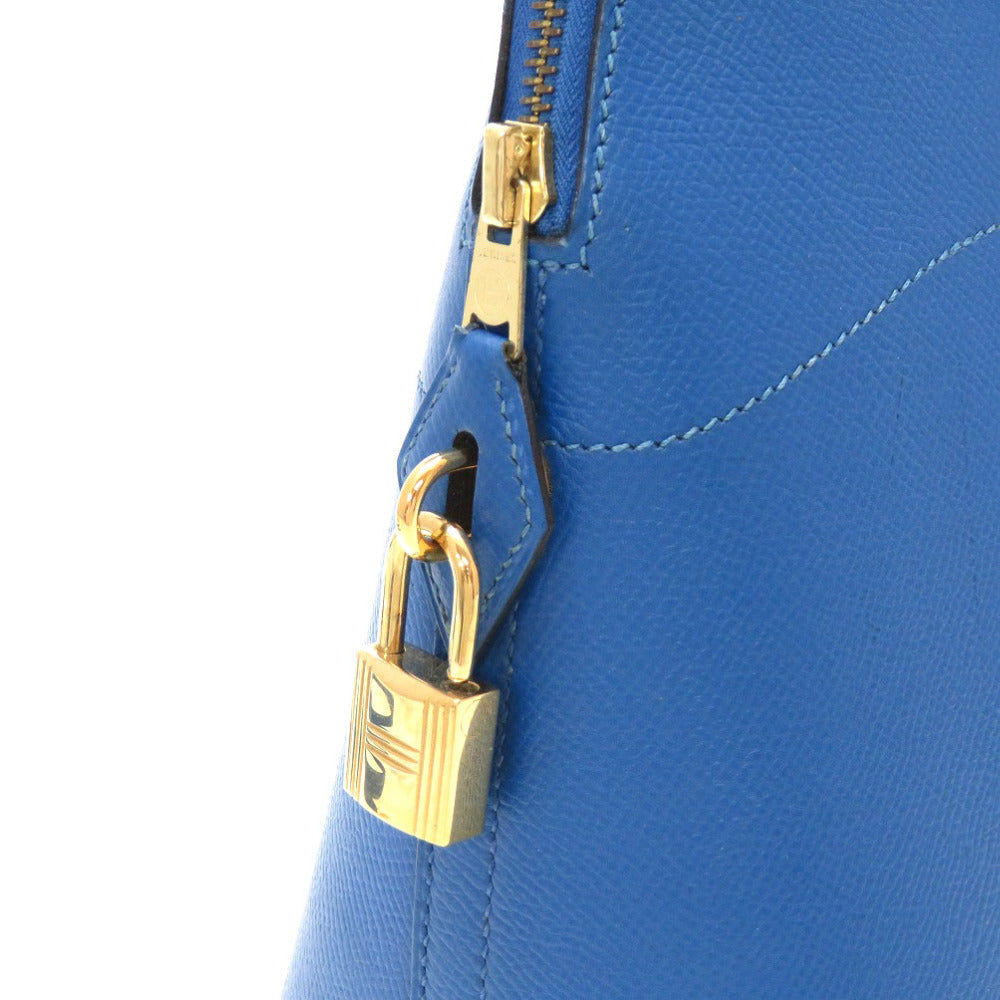 HERMES Handbag Courchevel Blue france Bored 35 unisex(Unisex) Used Authentic