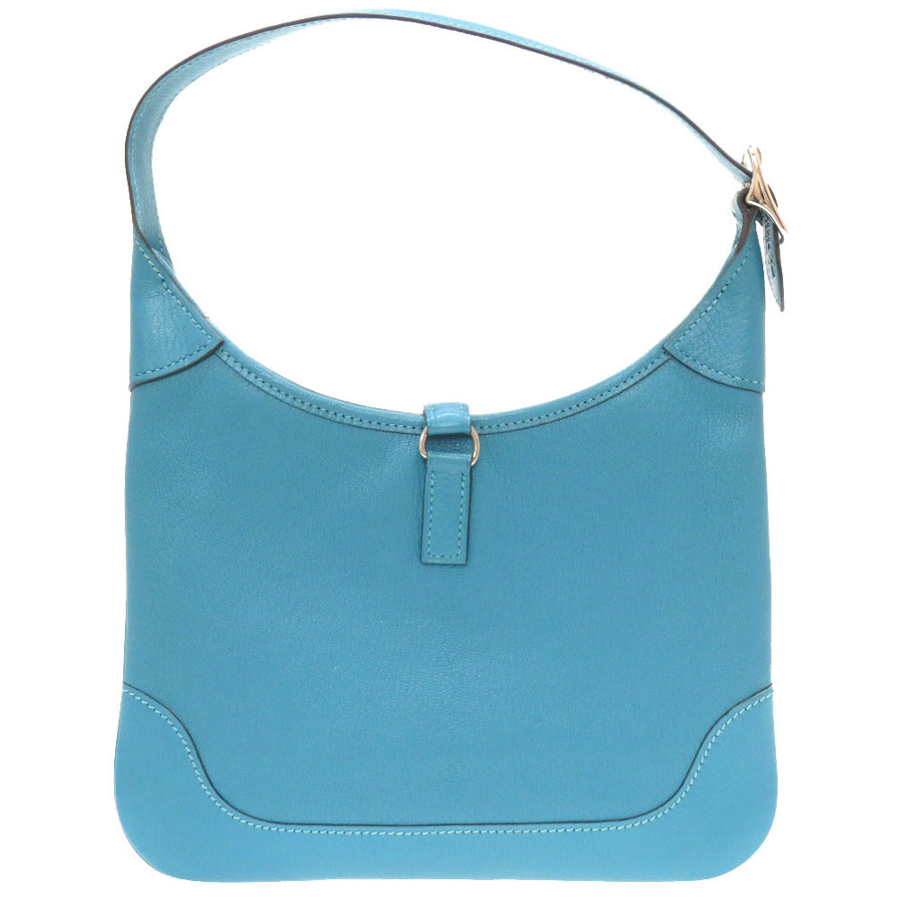 HERMES Shoulder Bag Shave Turquoise Trim 24 Women Used Authentic
