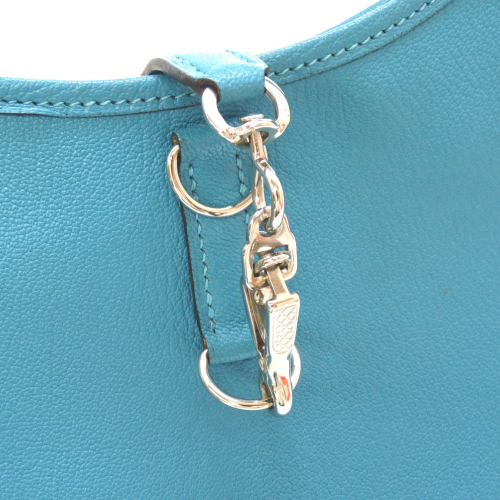 HERMES Shoulder Bag Shave Turquoise Trim 24 Women Used Authentic