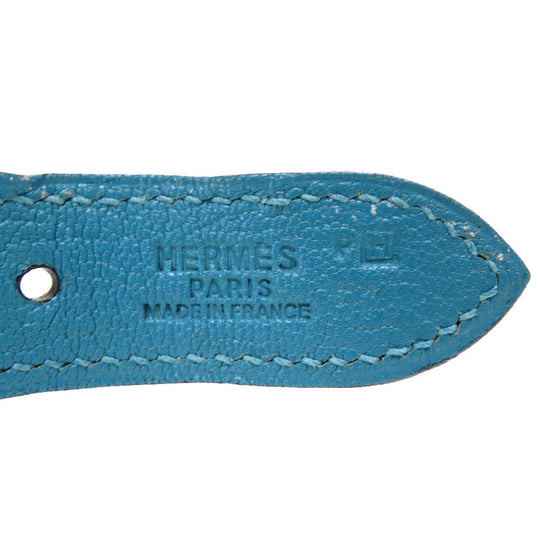 HERMES Shoulder Bag Shave Turquoise Trim 24 Women Used Authentic