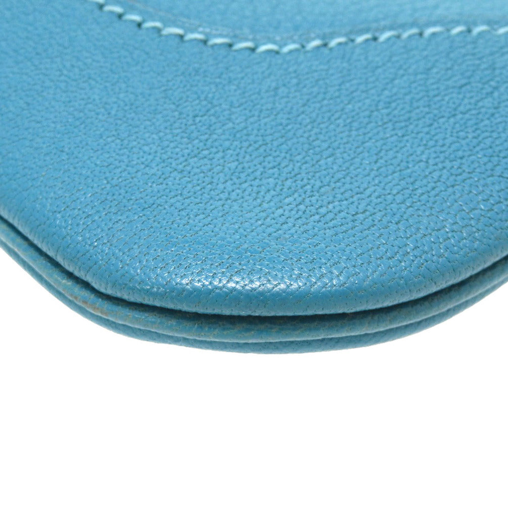 HERMES Shoulder Bag Shave Turquoise Trim 24 Women Used Authentic