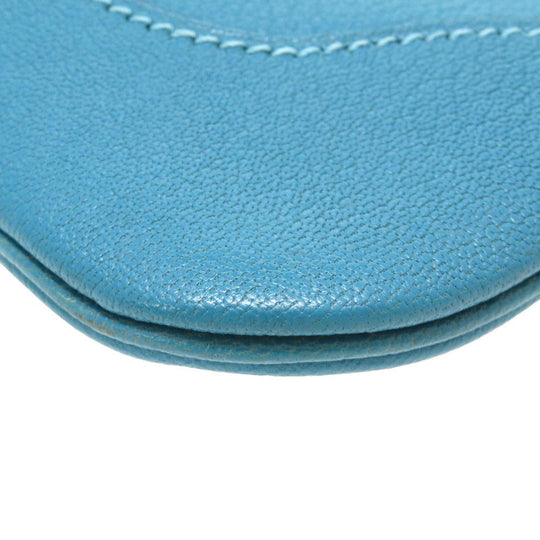HERMES Shoulder Bag Shave Turquoise Trim 24 Women Used Authentic