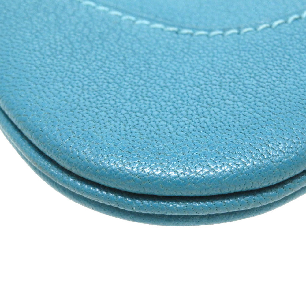 HERMES Shoulder Bag Shave Turquoise Trim 24 Women Used Authentic