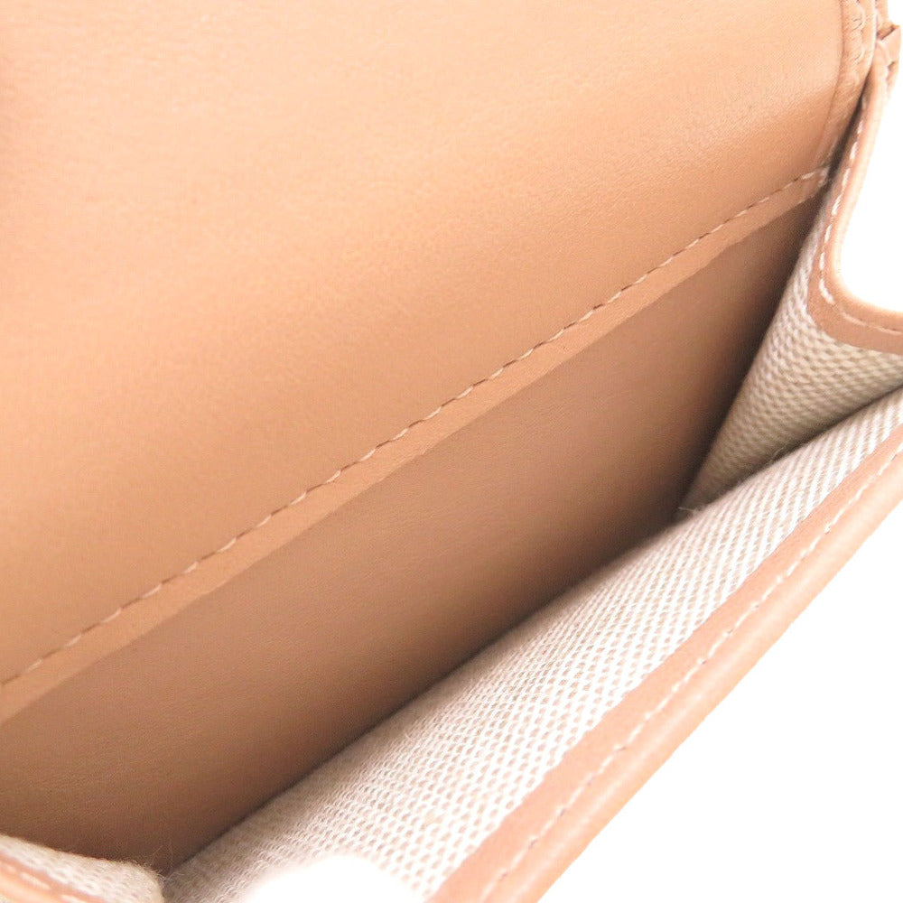 JIMMY CHOO Tri-fold wallet leather pink Star studs Compact wallet Women Used Authentic