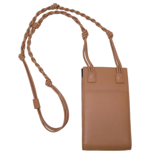 JIL SANDER Shoulder Bag JSMU840080 leather Brown Smartphone holder tangle small Women(Unisex) Used Authentic