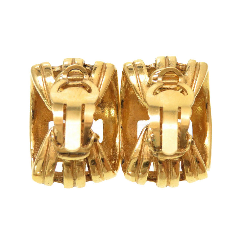 CHANEL Earring metal gold COCO Mark Women Used Authentic