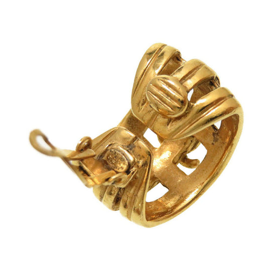 CHANEL Earring metal gold COCO Mark Women Used Authentic