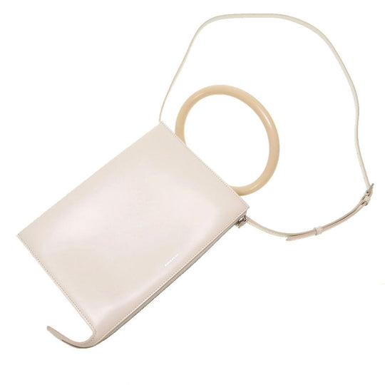 JIL SANDER Handbag JSWQ856413 leather white 3WAY TOOTIE Women Used Authentic