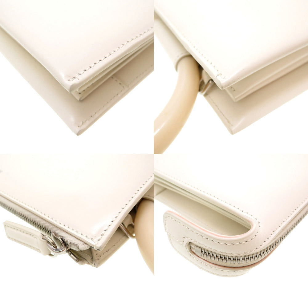 JIL SANDER Handbag JSWQ856413 leather white 3WAY TOOTIE Women Used Authentic