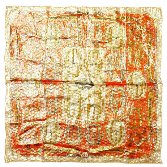 HERMES scarf silk Orange Carre70 BOVCLERIE D'ATTELAGE Buckle Women Used Authentic