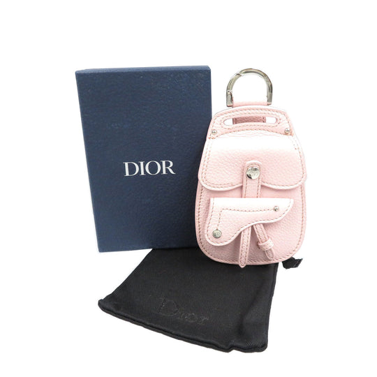 Christian Dior key ring leather pink Women Used Authentic