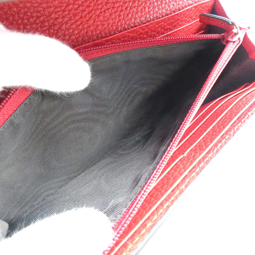GUCCI Long Wallet Purse 453164 leather Red Animalier Continental Wallet Women Used Authentic