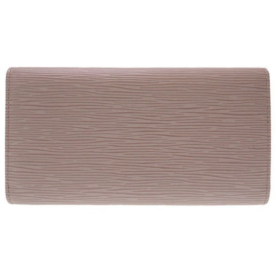 LOUIS VUITTON Long Wallet Purse M6338B Epi Leather lilac Three fold Epi Portefeuille International Women Used Authentic