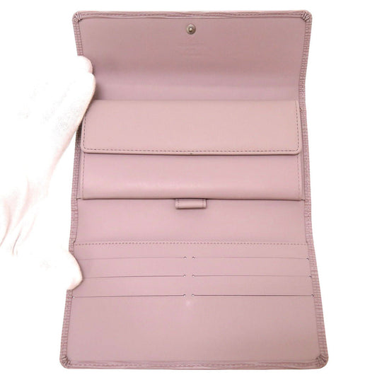 LOUIS VUITTON Long Wallet Purse M6338B Epi Leather lilac Three fold Epi Portefeuille International Women Used Authentic