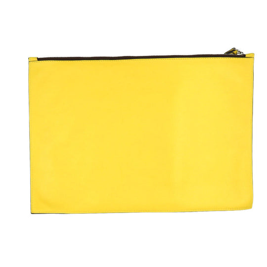 J&M Davidson Clutch bag leather yellow Women Used Authentic