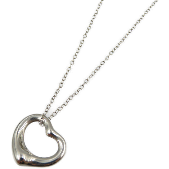 TIFFANY&Co. Necklace Silver925 Silver Open heart Women Used Authentic