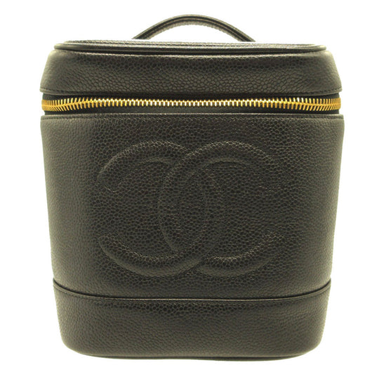 CHANEL Handbag Caviar skin black vanity vertical Women Used Authentic