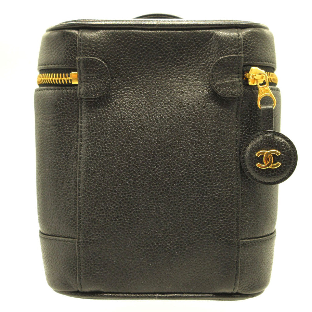 CHANEL Handbag Caviar skin black vanity vertical Women Used Authentic