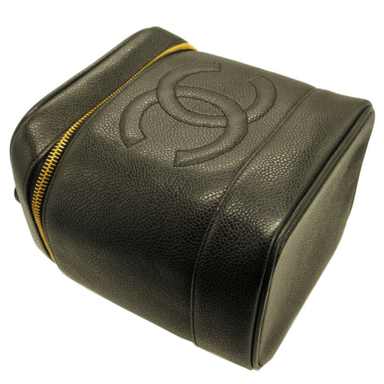 CHANEL Handbag Caviar skin black vanity vertical Women Used Authentic