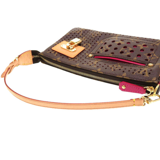 LOUIS VUITTON Handbag M95183 Monogram Perfo Fuchsia Monogram Perfo Pochette Accessories Women Used Authentic
