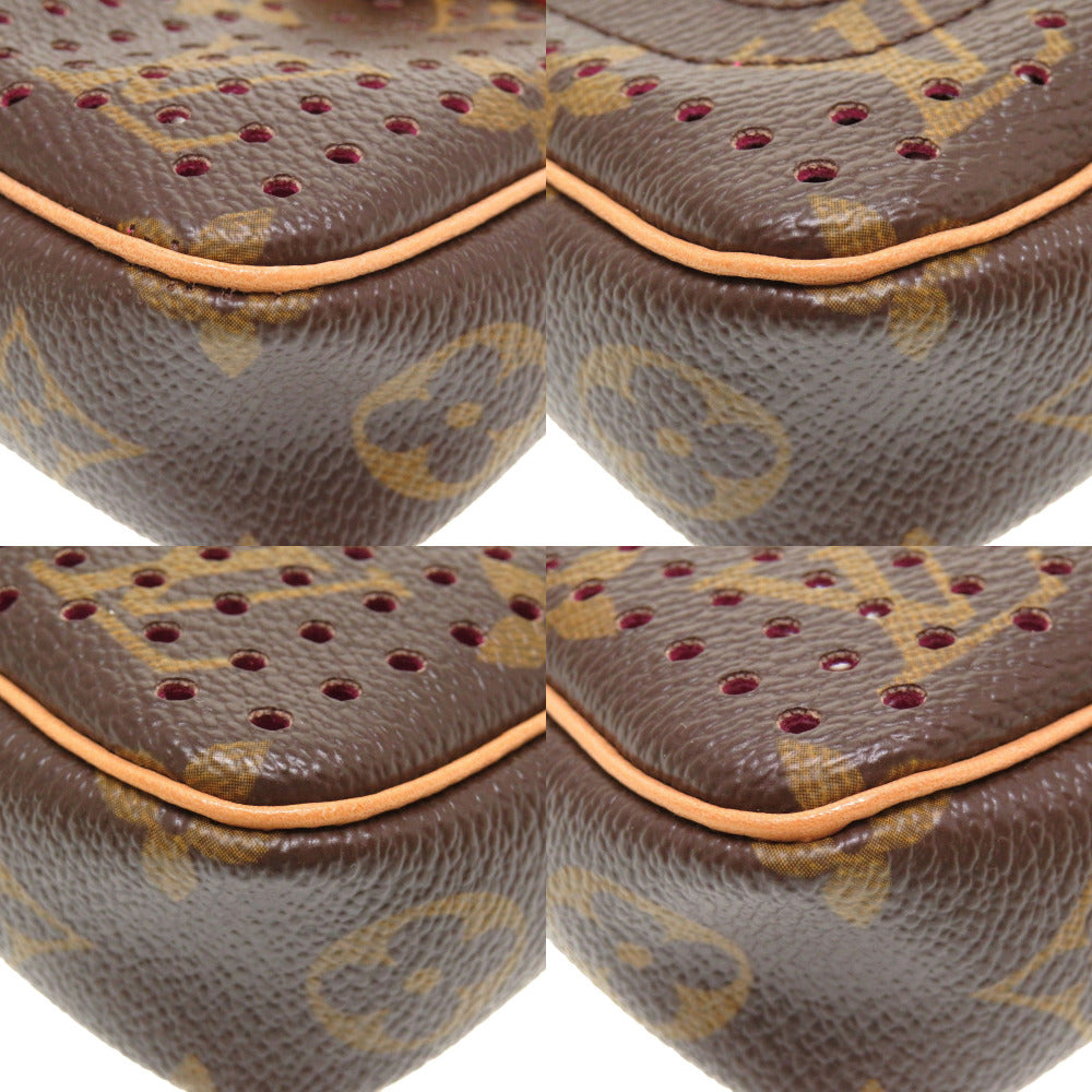 LOUIS VUITTON Handbag M95183 Monogram Perfo Fuchsia Monogram Perfo Pochette Accessories Women Used Authentic