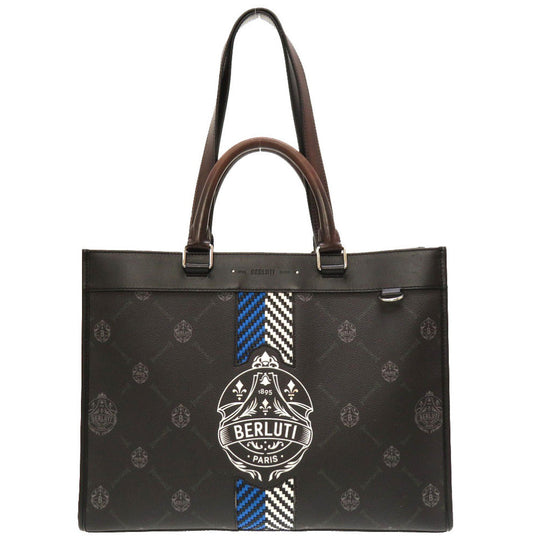 Berluti Tote Bag leather black Ulysse Small mens Used Authentic