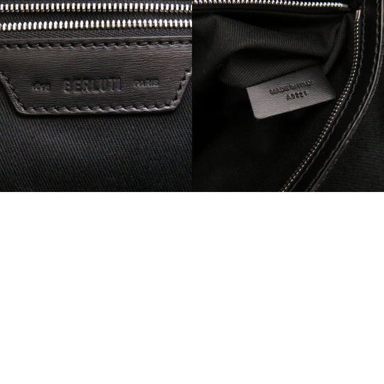 Berluti Tote Bag leather black Ulysse Small mens Used Authentic