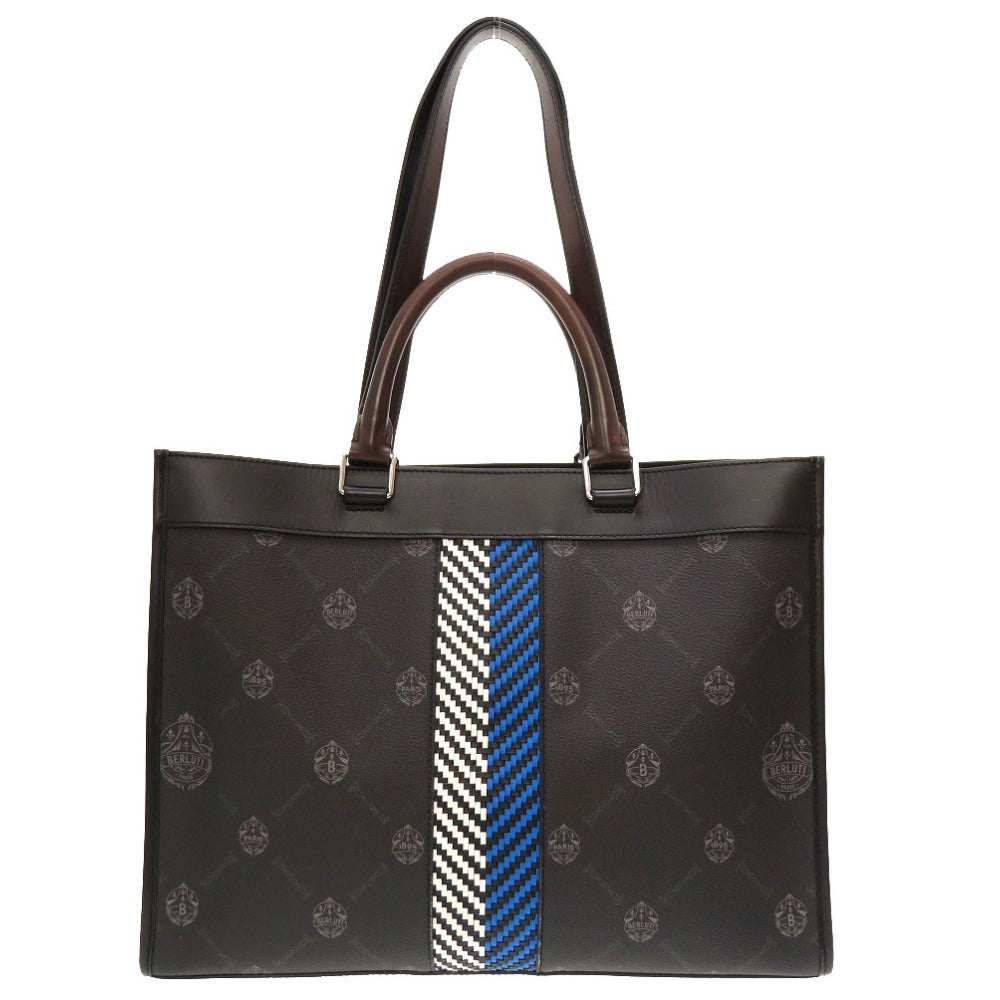 Berluti Tote Bag leather black Ulysse Small mens Used Authentic