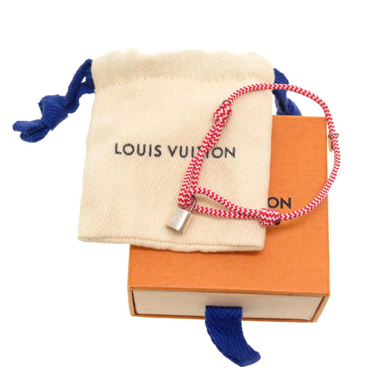LOUIS VUITTON bracelet Q95705 Silver925, Cotton Red Cadena Brasserie Silver Lockit Sophie Turner Women Used Authentic
