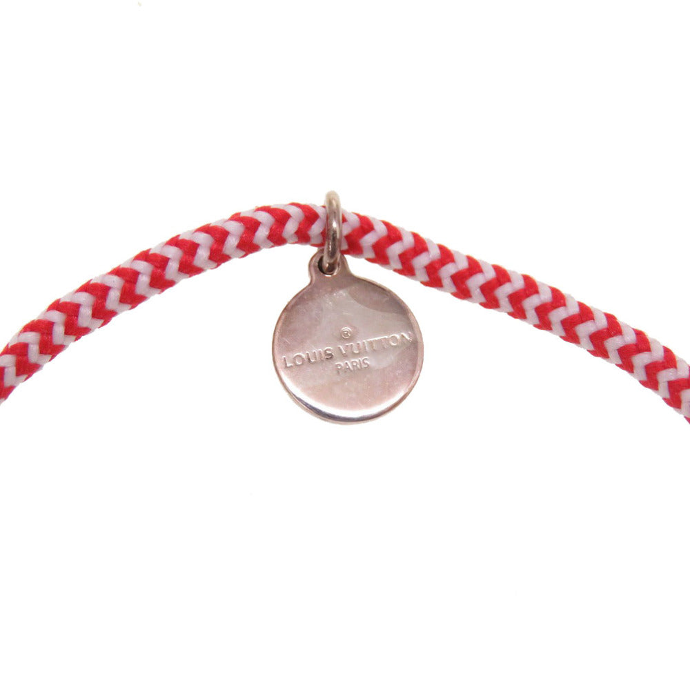 LOUIS VUITTON bracelet Q95705 Silver925, Cotton Red Cadena Brasserie Silver Lockit Sophie Turner Women Used Authentic