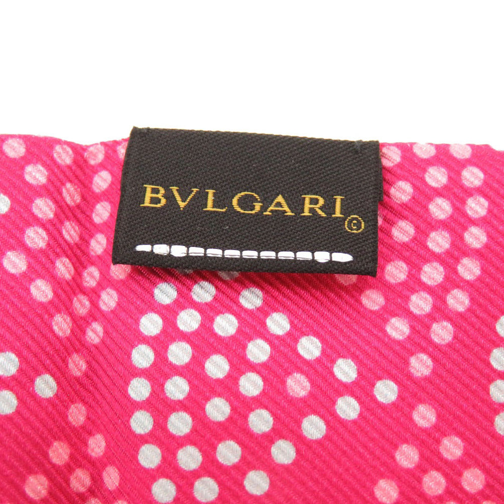 BVLGARI scarf silk pink Serpenti Women Used Authentic