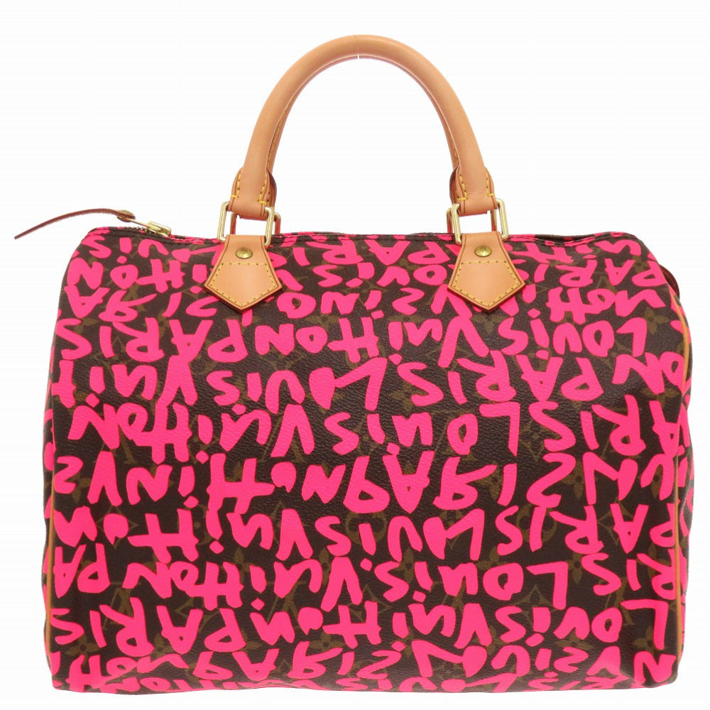 LOUIS VUITTON Handbag M93704 Monogram canvas Fuchsia Monogram graffiti Speedy 30 Women Used Authentic