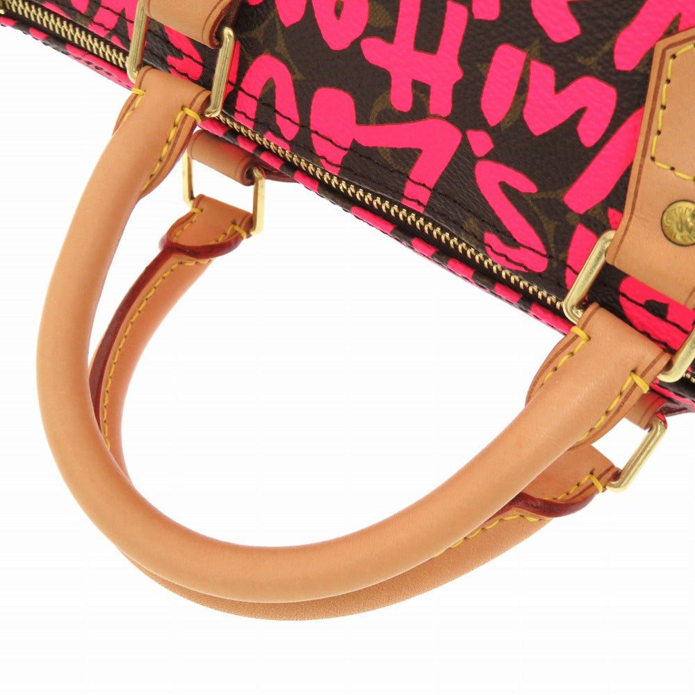 LOUIS VUITTON Handbag M93704 Monogram canvas Fuchsia Monogram graffiti Speedy 30 Women Used Authentic