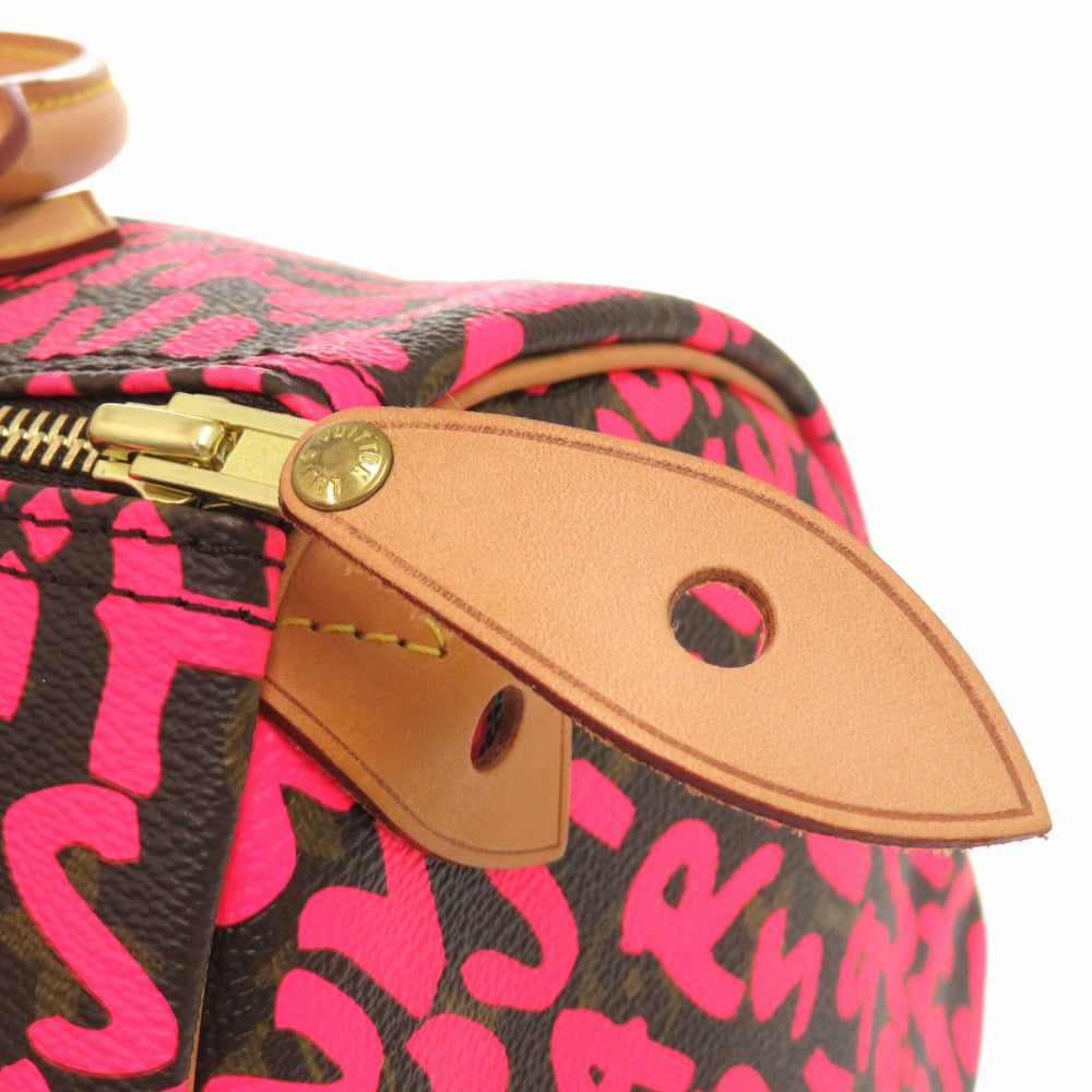 LOUIS VUITTON Handbag M93704 Monogram canvas Fuchsia Monogram graffiti Speedy 30 Women Used Authentic