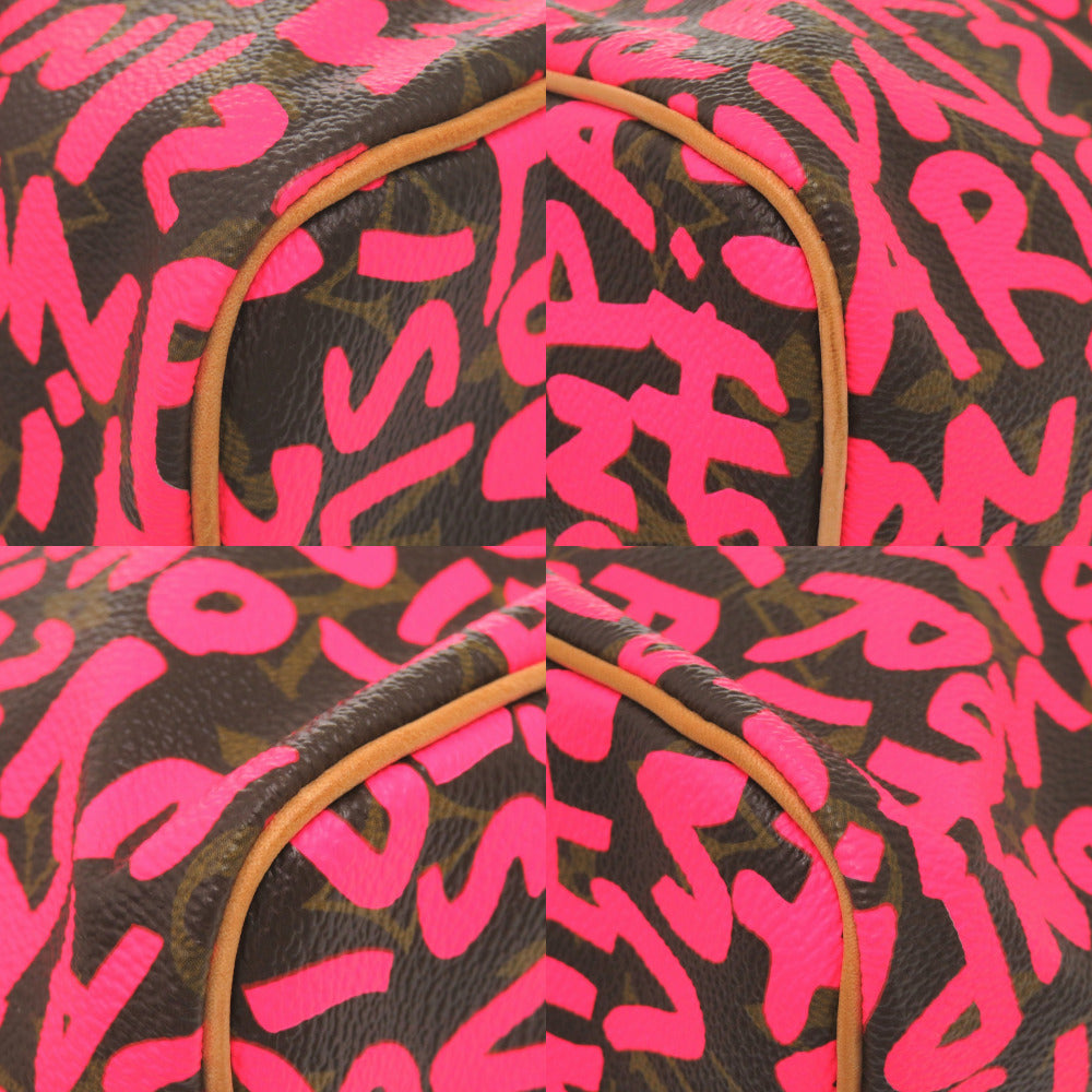 LOUIS VUITTON Handbag M93704 Monogram canvas Fuchsia Monogram graffiti Speedy 30 Women Used Authentic