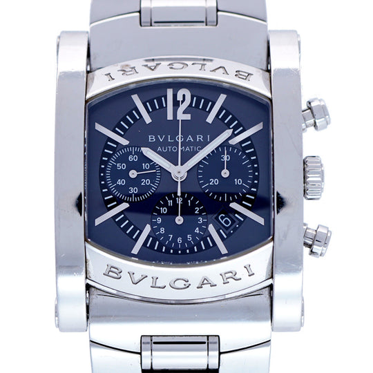BVLGARI Watches Mechanical Automatic AA44SCH Stainless Steel gray Mechanical Automatic Assioma Chrono gray dial mens Used Authentic