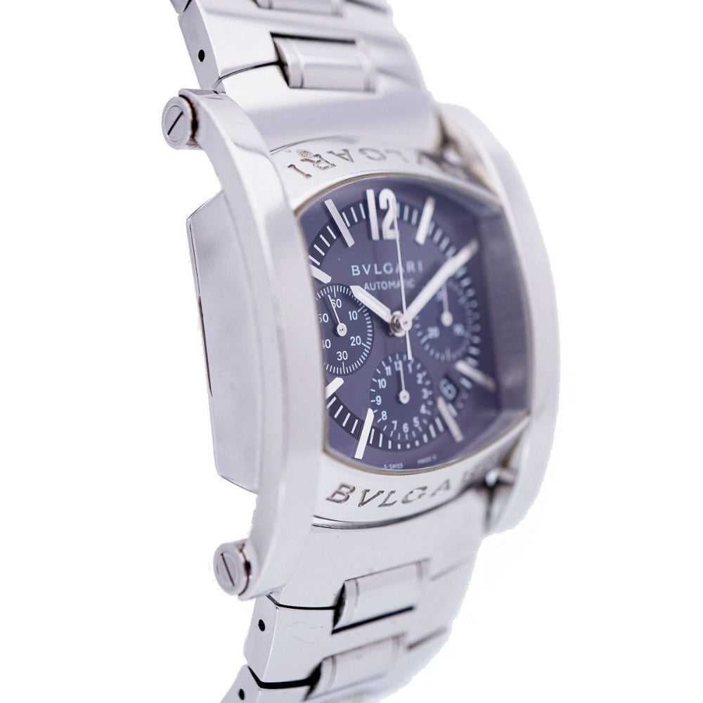 BVLGARI Watches Mechanical Automatic AA44SCH Stainless Steel gray Mechanical Automatic Assioma Chrono gray dial mens Used Authentic