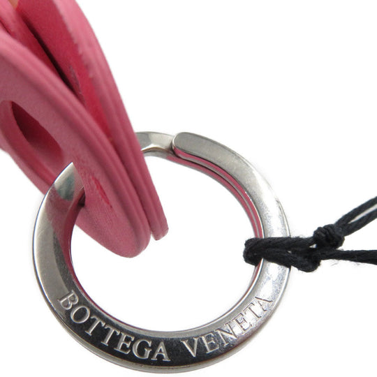 BOTTEGAVENETA key ring 577930 Calfskin, Metal Rose Women Used Authentic