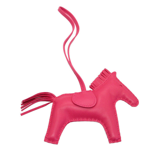 HERMES key ring leather Rose mexico Bag charm Rodeo Charm MM Women Used Authentic