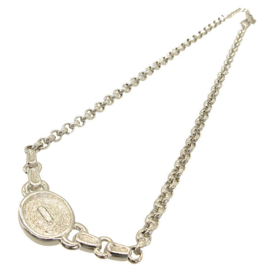 Christian Dior Necklace metal Silver vintage Women Used Authentic