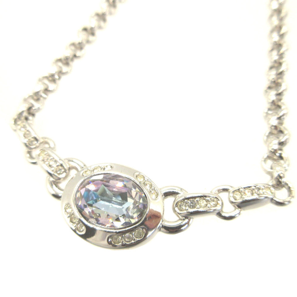 Christian Dior Necklace metal Silver vintage Women Used Authentic