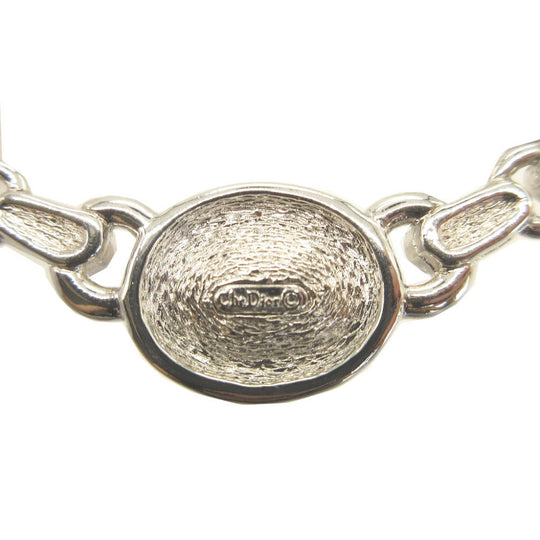 Christian Dior Necklace metal Silver vintage Women Used Authentic