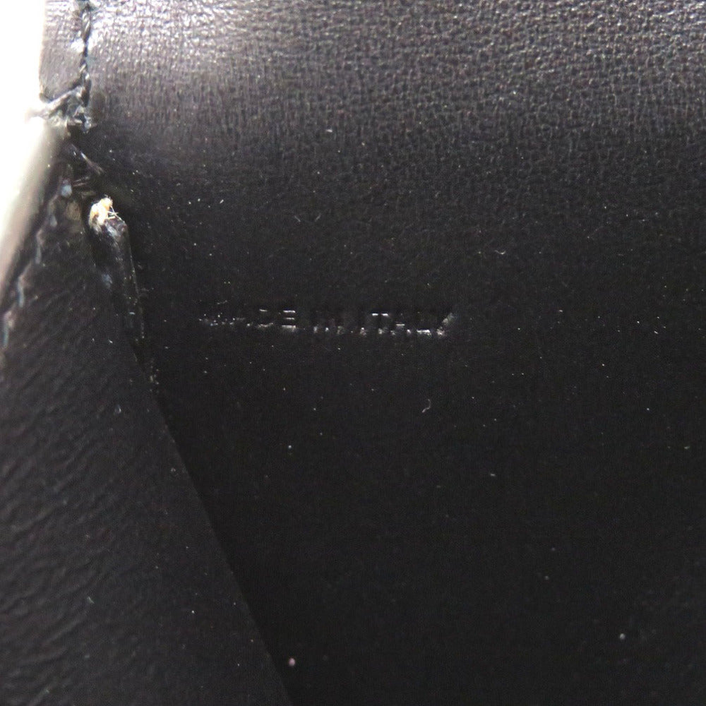 GIVENCHY Clutch bag leather black logo Women Used Authentic